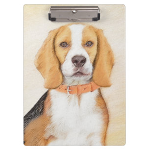 Beagle Hound Dog Malerei Original Tierart Klemmbrett
