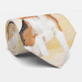 Beagle Hound Dog Malerei Original Tierart Krawatte (Gerollt)