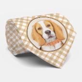 Beagle Hound Dog Malerei Original Tierart Krawatte (Gerollt)