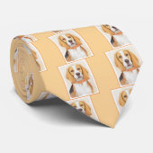 Beagle Hound Dog Malerei Original Tierart Krawatte (Gerollt)