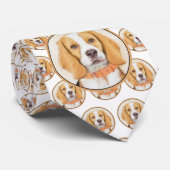 Beagle Hound Dog Malerei Original Tierart Krawatte (Gerollt)