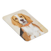 Beagle Hound Dog Malerei Original Tierart Magnet (Rechte Seite)