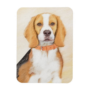 Beagle Hound Dog Malerei Original Tierart Magnet