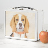 Beagle Hound Dog Malerei Original Tierart Metall Brotdose (Beispiel)