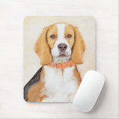 Beagle Hound Dog Malerei Original Tierart Mousepad (Mit Mouse)