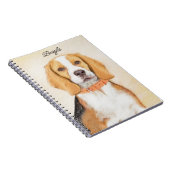 Beagle Hound Dog Malerei Original Tierart Notizblock (Rechte Seite)