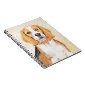 Beagle Hound Dog Malerei Original Tierart Notizblock (Rechte Seite)