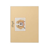 Beagle Hound Dog Malerei Original Tierart Notizblock (Rotiert)