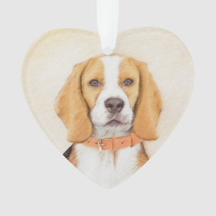 Beagle Hound Dog Malerei Original Tierart Ornament