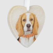 Beagle Hound Dog Malerei Original Tierart Ornament (Vorderseite)