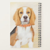 Beagle Hound Dog Malerei Original Tierart Planer (Rückseite)