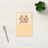 Beagle Hound Dog Malerei Original Tierart Post-it Klebezettel (Büro)