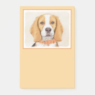 Beagle Hound Dog Malerei Original Tierart Post-it Klebezettel