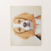 Beagle Hound Dog Malerei Original Tierart Puzzle (Vertikal)