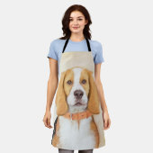 Beagle Hound Dog Malerei Original Tierart Schürze (Getragen)