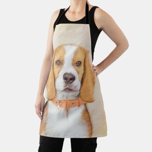 Beagle Hound Dog Malerei Original Tierart Schürze (InSitu)