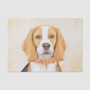 Beagle Hound Dog Malerei Original Tierart Seidenpapier