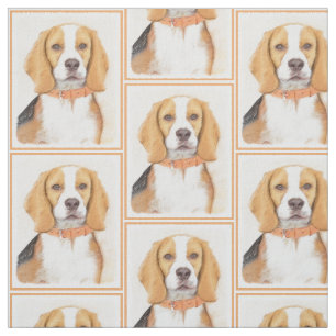 Beagle Hound Dog Malerei Original Tierart Stoff