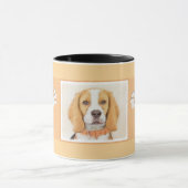 Beagle Hound Dog Malerei Original Tierart Tasse (Zentrum)