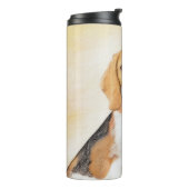 Beagle Hound Dog Malerei Original Tierart Thermosbecher (Nach links gedreht)