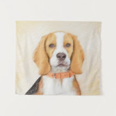 Beagle Hound Dog Malerei Original Tierart Wandteppich (Vorderseite (Horizontal))