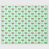 Beagle Hound Frohe Weihnachtshund & Bow White Geschenkpapier (Flach)