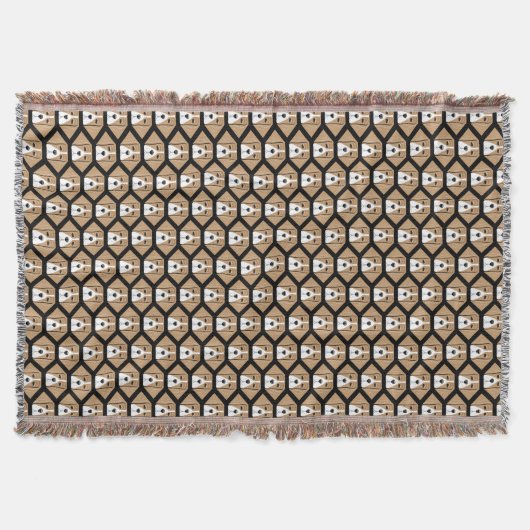 Beagle Hound Honeycomb Muster Throw Blanket Decke (Vorderseite)