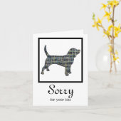 Beagle Hound Hund Begleitheitskarte Karte (Gelbe Blume)
