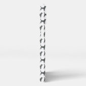 Beagle Hound Hund Niedliche Silhouette Raster weiß iPhone Hülle (Rechte Seite)