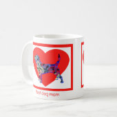 Beagle Hound Hund Red Valentine's Day Coffee Tasse (Vorderseite Links)