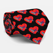 Beagle Hound Hund Red Valentine's Day Krawatte (Gerollt)