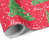 Beagle Hound Hund Weihnachtsbaum Weihnachtsfeierta Geschenkpapier (Rolleneckpunkt)