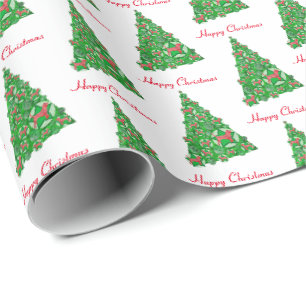 Beagle Hound Hund Weihnachtsbaum Weihnachtsfeierta Geschenkpapier