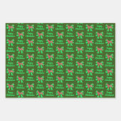 Beagle Hound Weihnachtshund & Green Bow Geschenkpapier Set (Vorderseite 2)