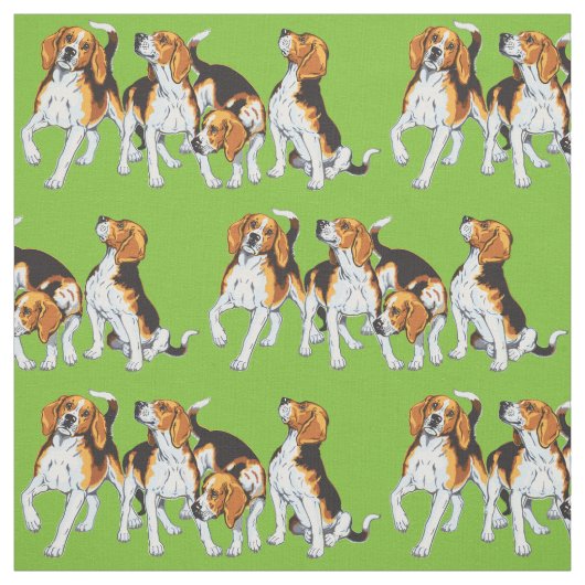 Beagle Hounds Stoff (Muster)