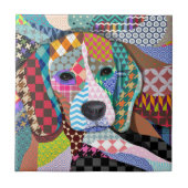 Beagle Hund 161 Fliese (Vorderseite)