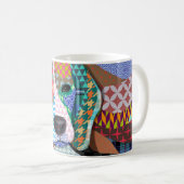 Beagle Hund 161 Multicolor-Muster Kaffeetasse (VorderseiteRechts)