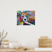 Beagle Hund 161 Multicolor-Muster Poster (Küche)