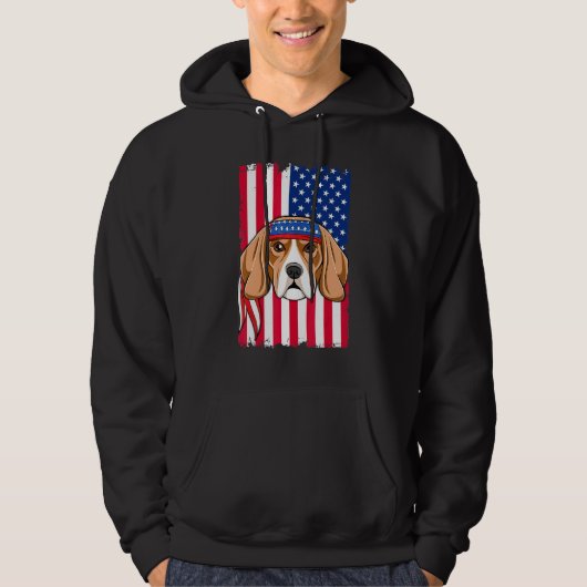 Beagle-Hund 1 Hoodie (Vorderseite)