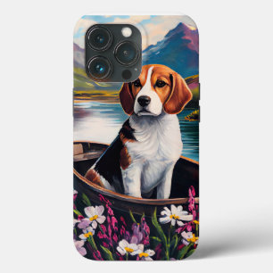 Beagle-Hund auf einem Paddel: Ein landschaftliches Case-Mate iPhone Hülle