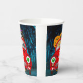 Beagle Hund Autofahren Auto Beängstigend Halloween Pappbecher (Links)