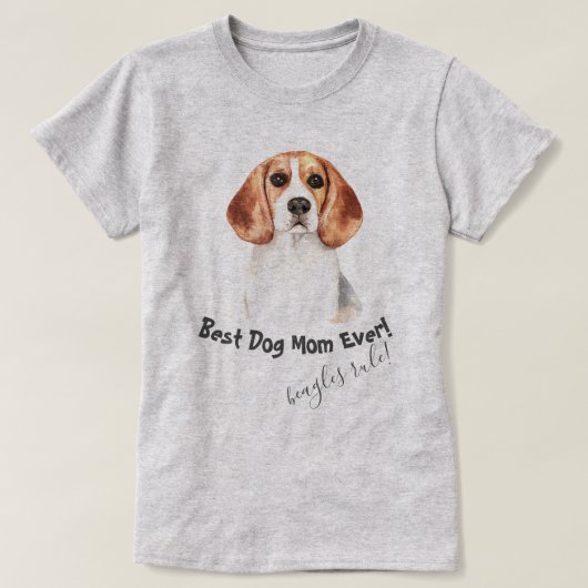 Beagle Hund Beste Hunde Mama je T-Shirt (Design vorne)