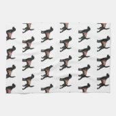 Beagle Hund Breed Boho Silhouette Geschirrtuch (Horizontal)