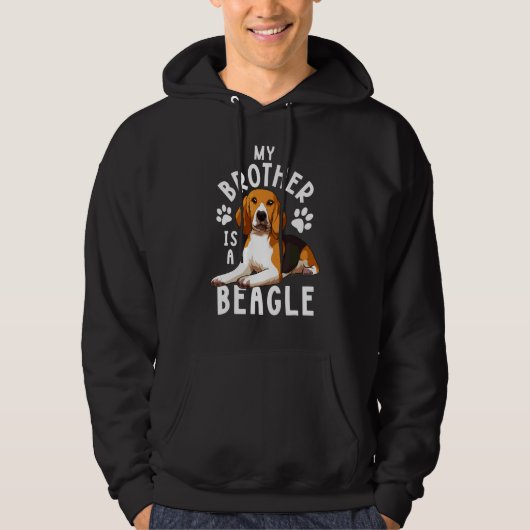 Beagle Hund Bruder Sohn Tochter schwangere Mama Va Hoodie (Vorderseite)