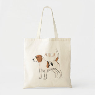Beagle-Hund Cartoon-Illustration Tragetasche