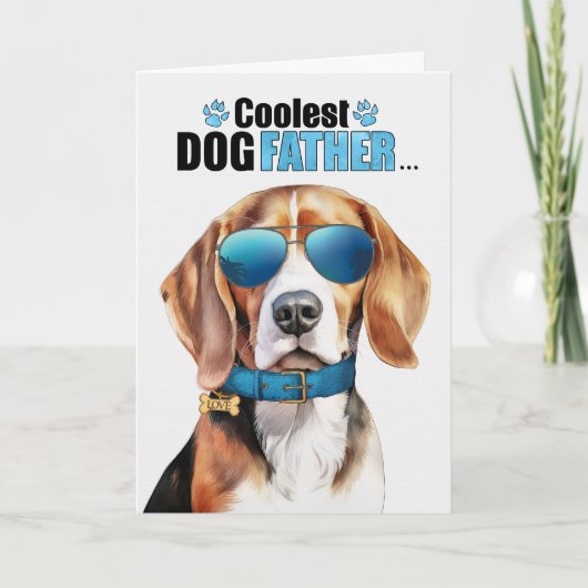 Beagle Hund Cooler Vater Vatertag Feiertagskarte (Vorderseite)