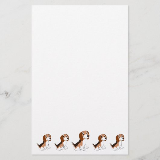 Beagle-Hund-Design Briefpapier (Vorderseite)