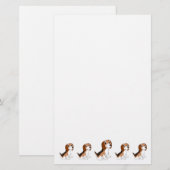 Beagle-Hund-Design Briefpapier (Vorne/Hinten)