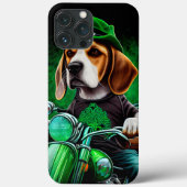 Beagle Hund Fahrrad St. Patrick's Day Case-Mate iPhone Hülle (Rückseite)