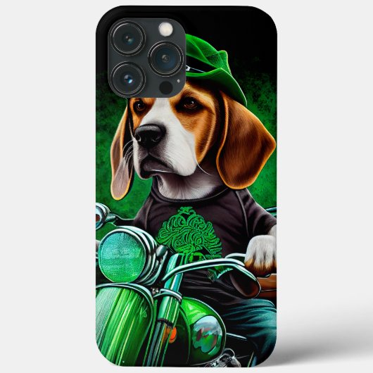Beagle Hund Fahrrad St. Patrick's Day Case-Mate iPhone Hülle (Rückseite)